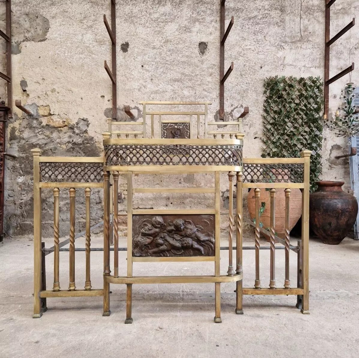Lit en laiton Art déco italien