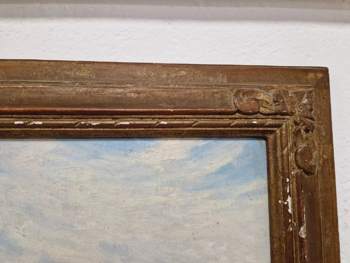 Peinture à l'huile antique française de Gauffriaud-photo-2