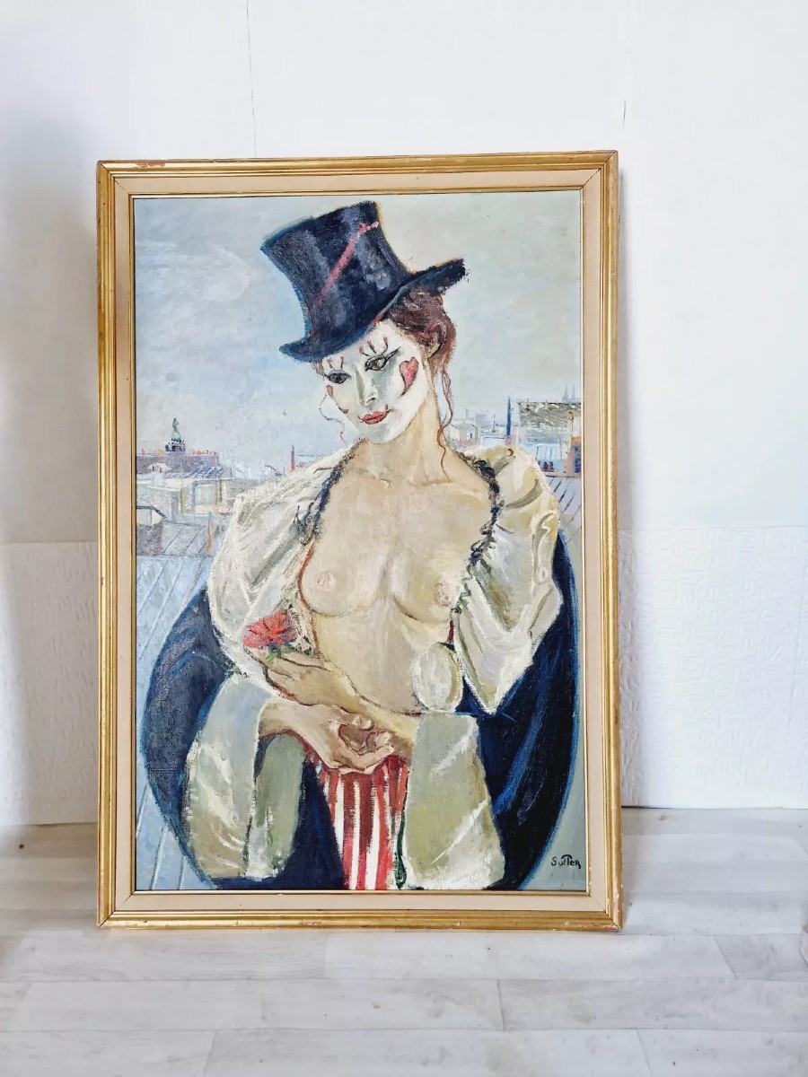 Mid-century Nude Painting, Mrs. Paris