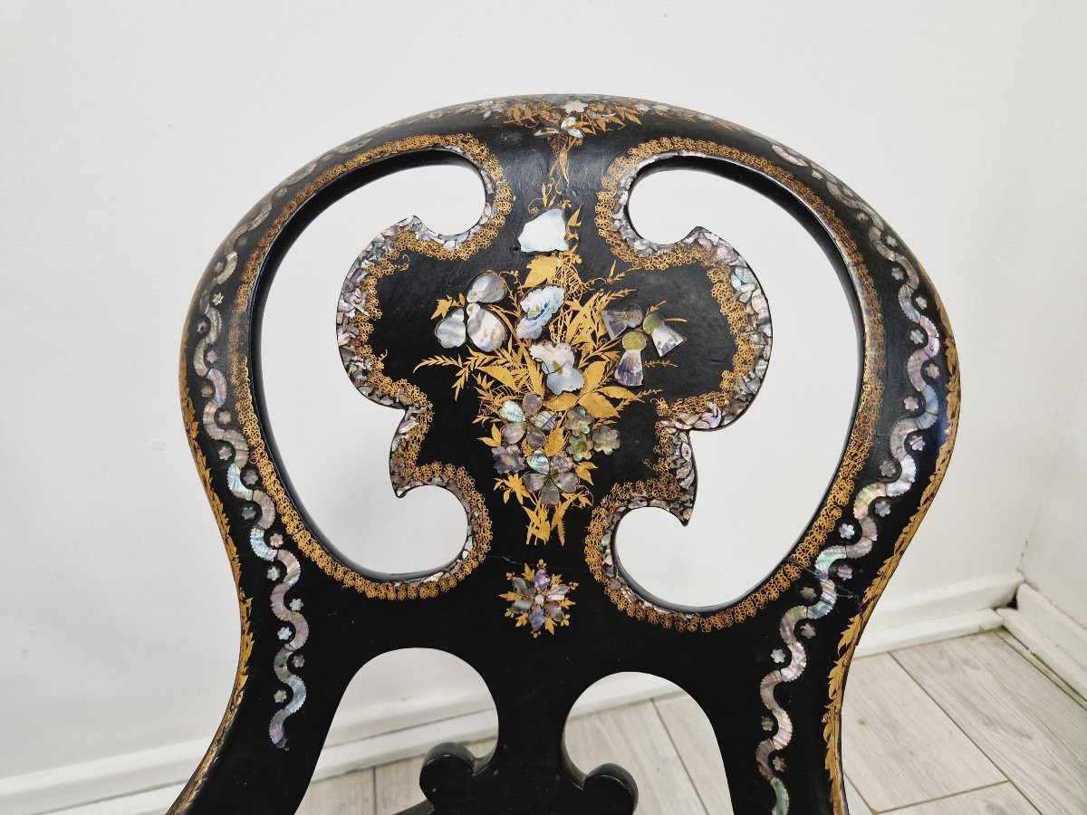Paire de chaises Napoléon anciennes françaises-photo-4