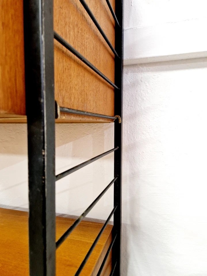 Armoire à étagères Ladderax de Staples du milieu du siècle-photo-2