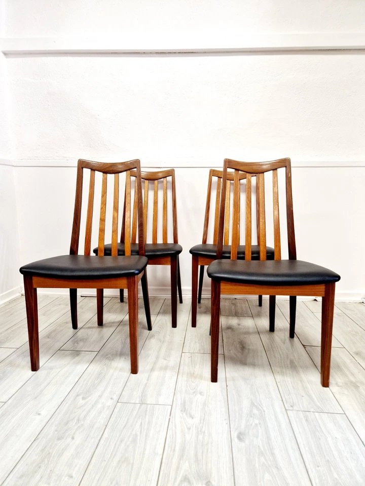 4 chaises de salle à manger Fresco G PLAN du milieu du siècle-photo-5
