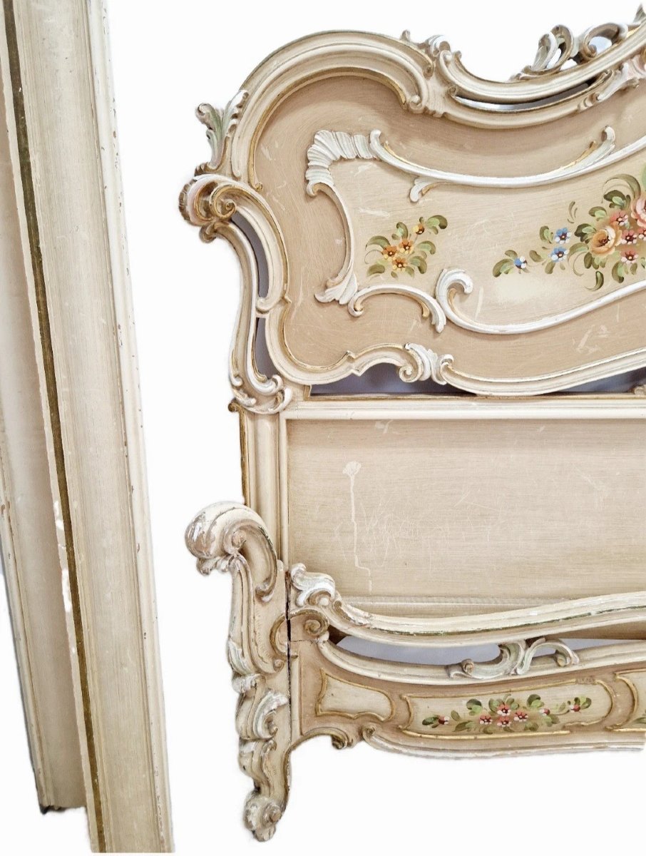 Super King Size Venetian Carved Wood Bed-photo-2