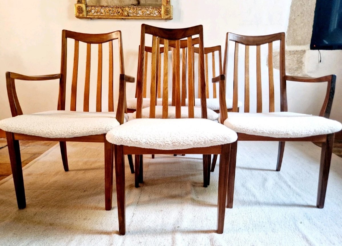 6 chaises de salle à manger G-PLAN du milieu du siècle-photo-3