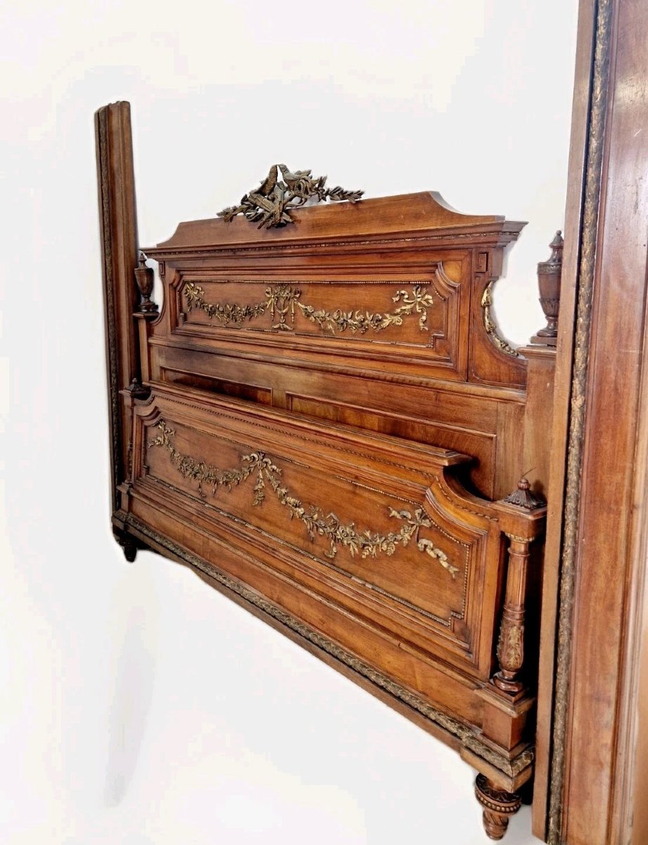 Antique French Louis XVI Super King Size Bed-photo-3