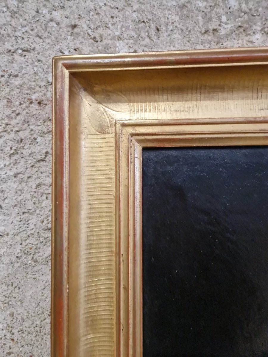 Peinture à l'huile rare double face du XIXe siècle-photo-6