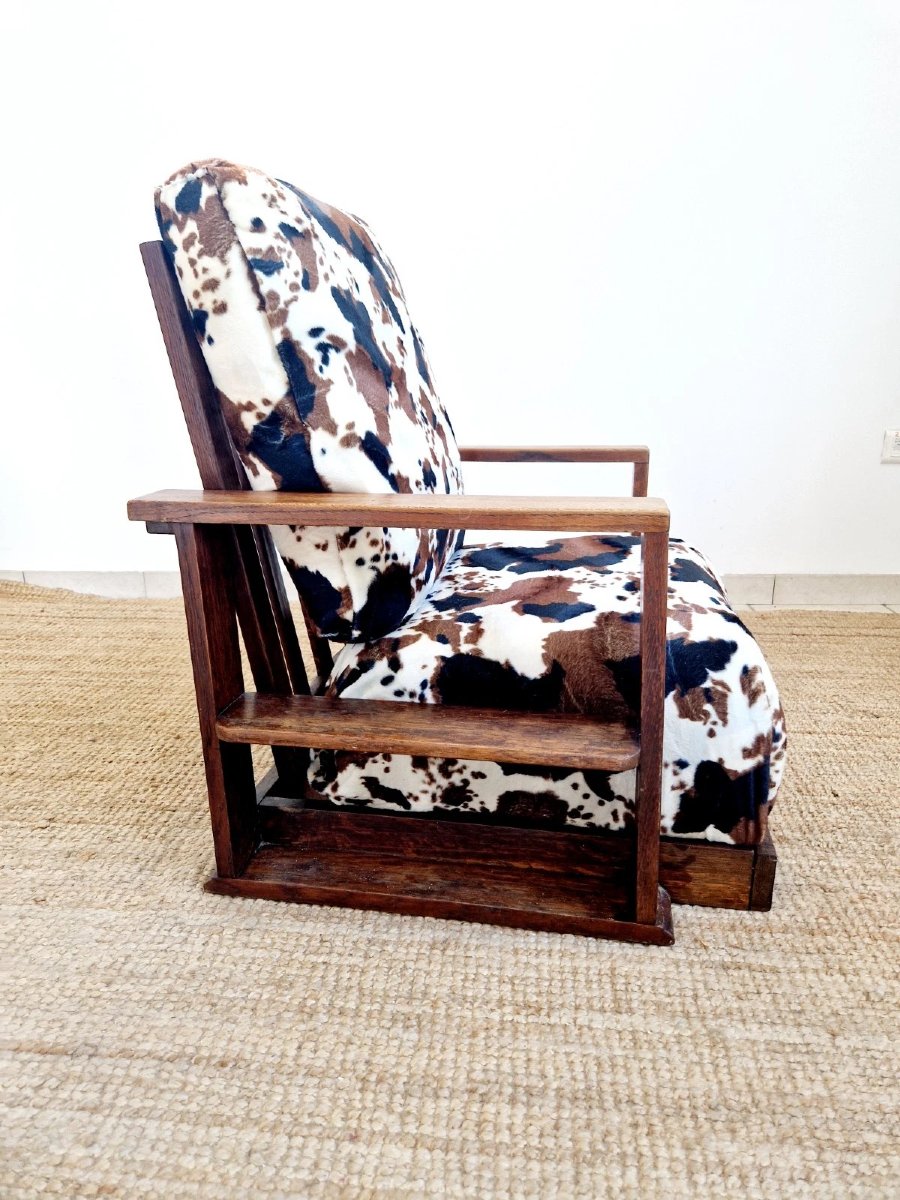 Modernist Art Deco Style Recliner Chair-photo-1