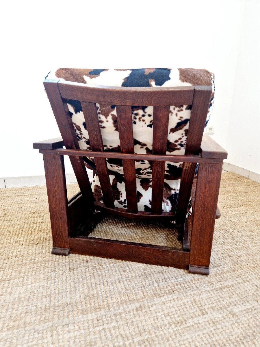 Modernist Art Deco Style Recliner Chair-photo-2