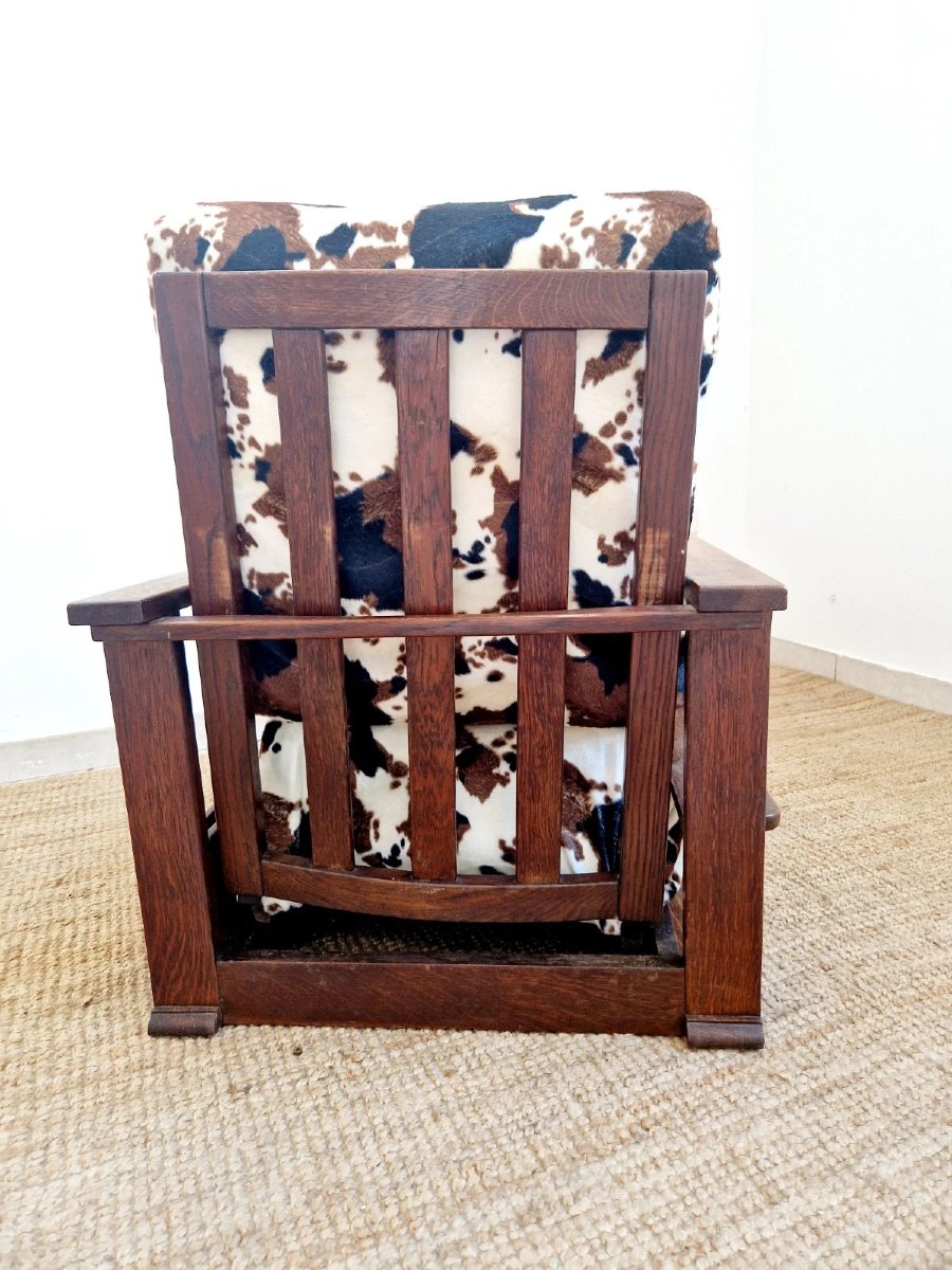 Modernist Art Deco Style Recliner Chair-photo-3