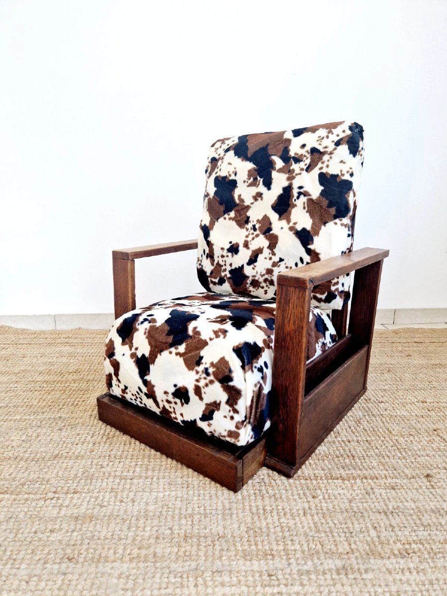 Modernist Art Deco Style Recliner Chair-photo-5