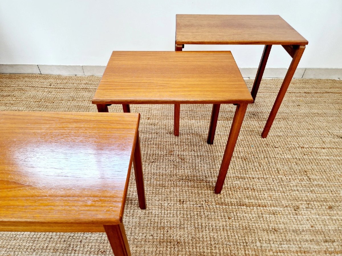 Vintage 1960s Mcintosh Nesting Tables-photo-2