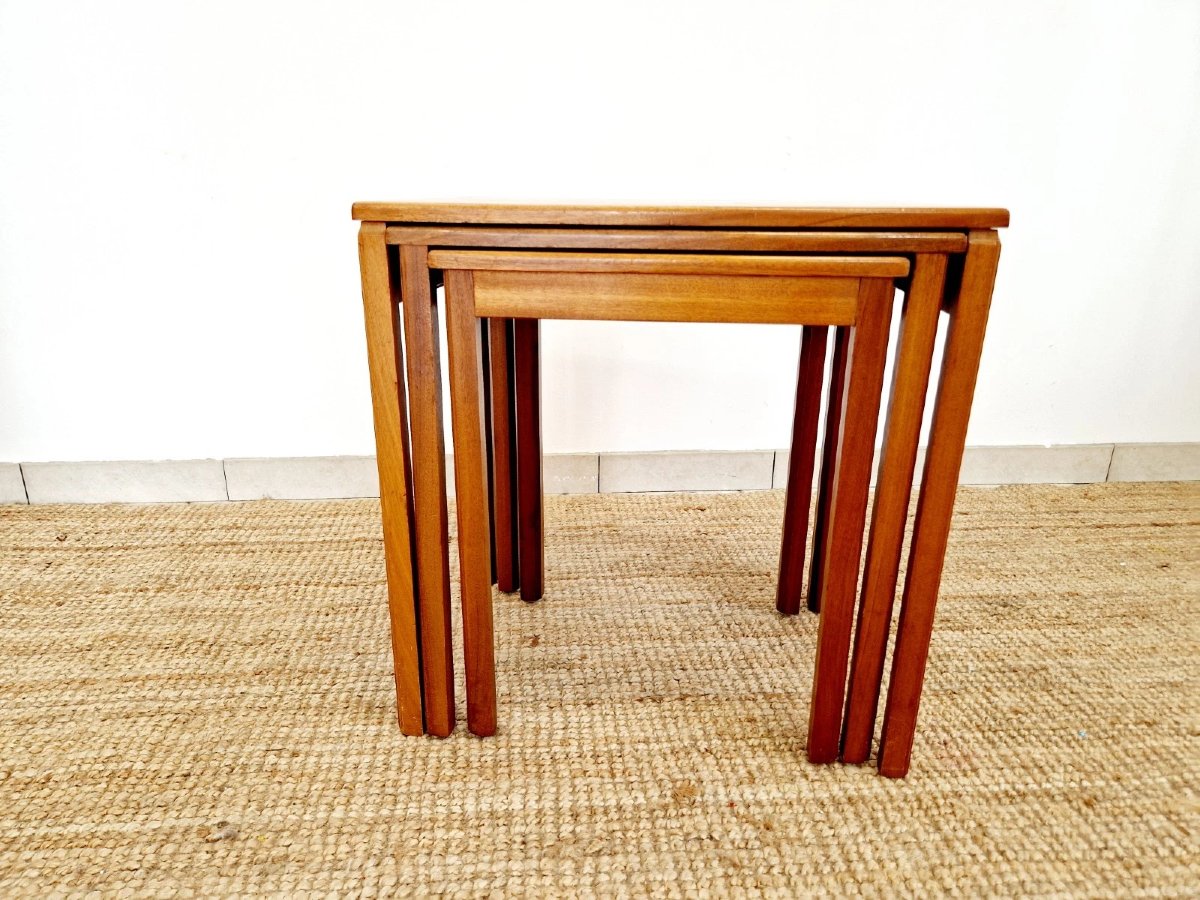Vintage 1960s Mcintosh Nesting Tables-photo-3