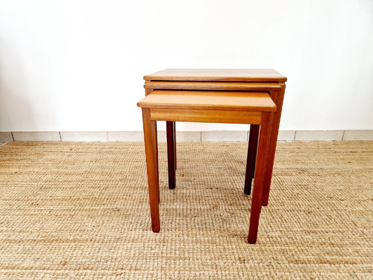 Vintage 1960s Mcintosh Nesting Tables-photo-4