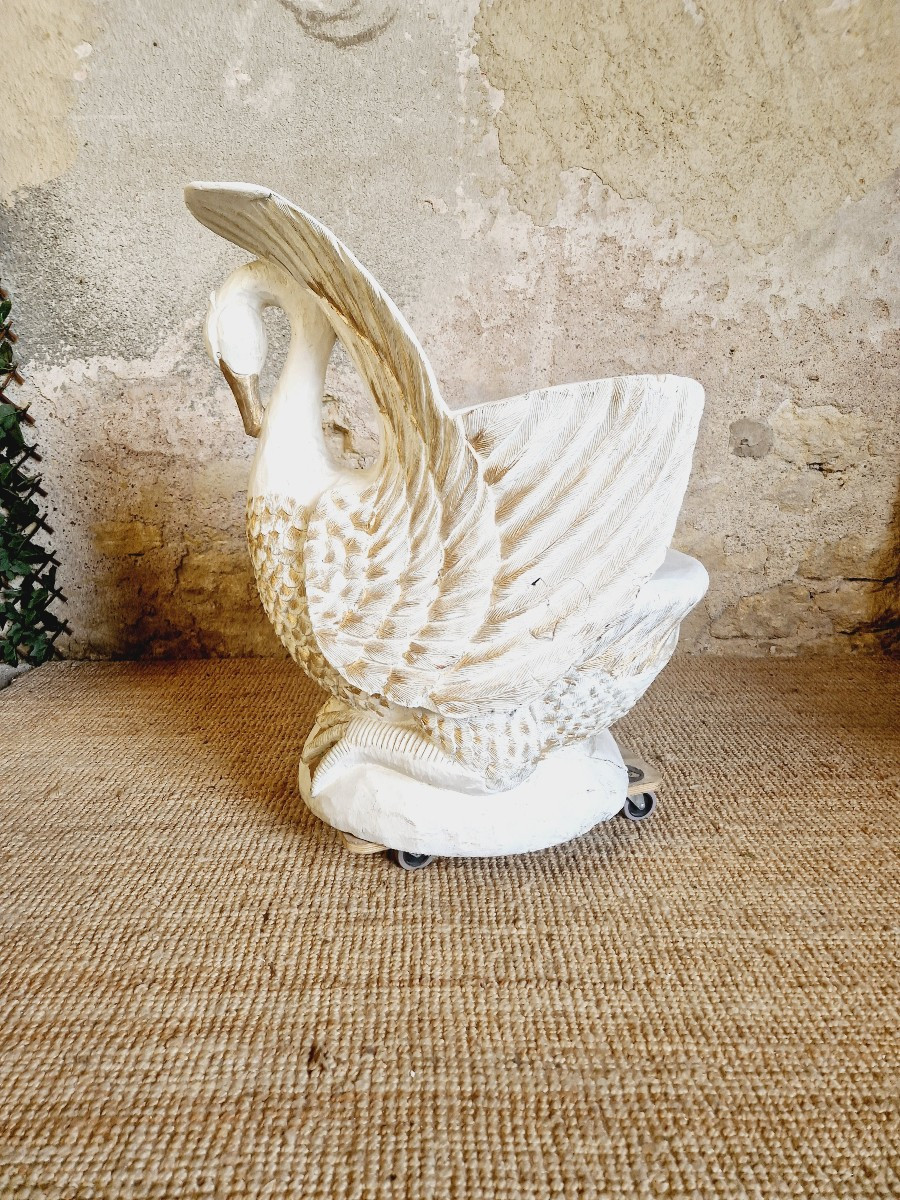 Vintage Art Deco Style Swan Armchair