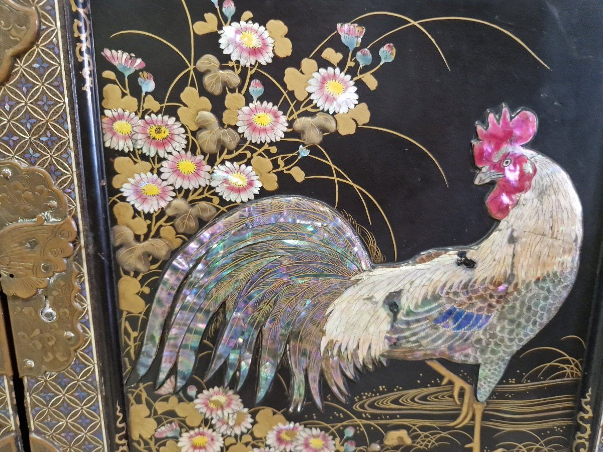 Armoire japonaise antique laquée du XIXe siècle-photo-7