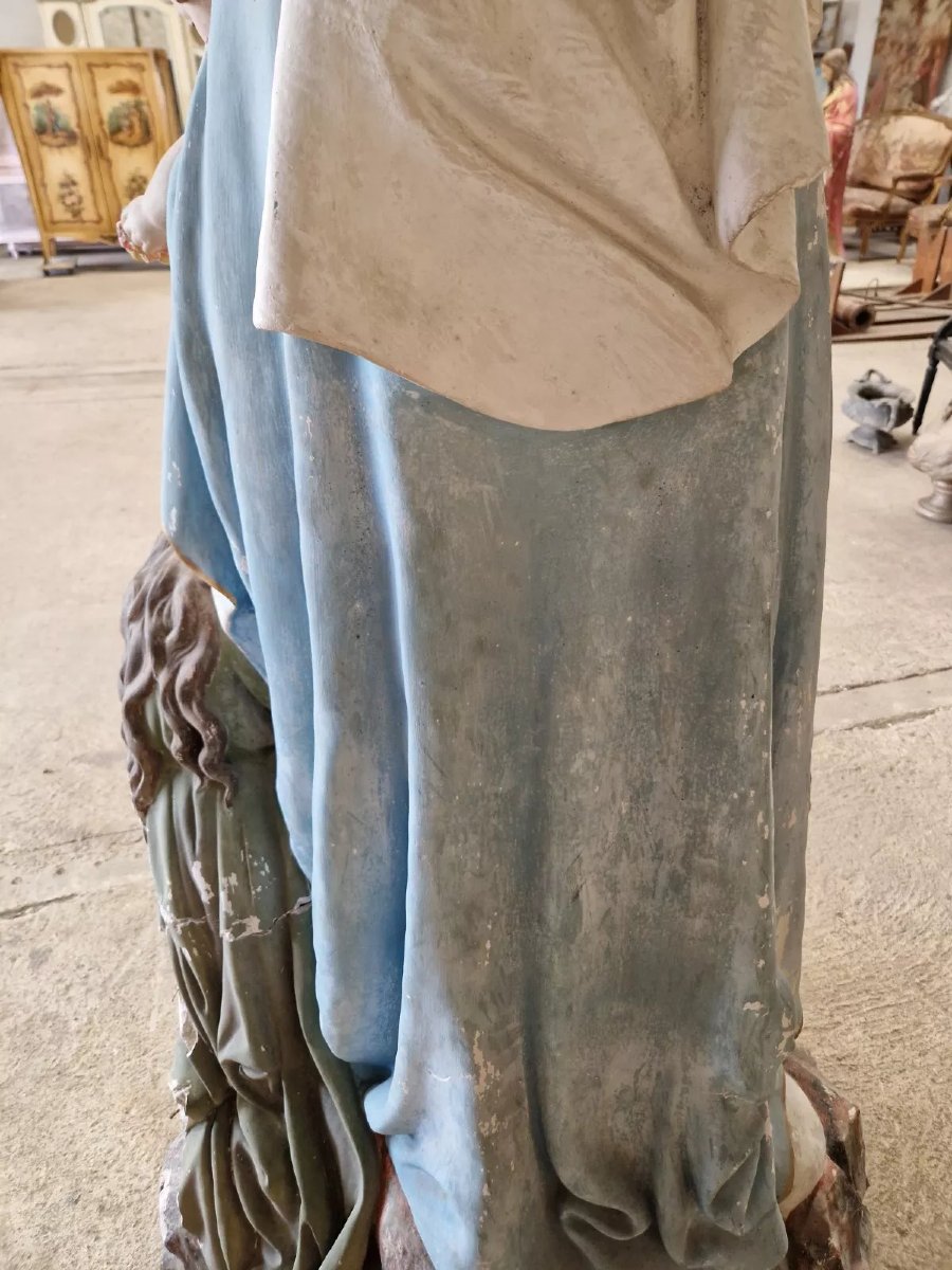 Life-size Antique Religious Statue Of The Lady Of Purgatory-photo-4