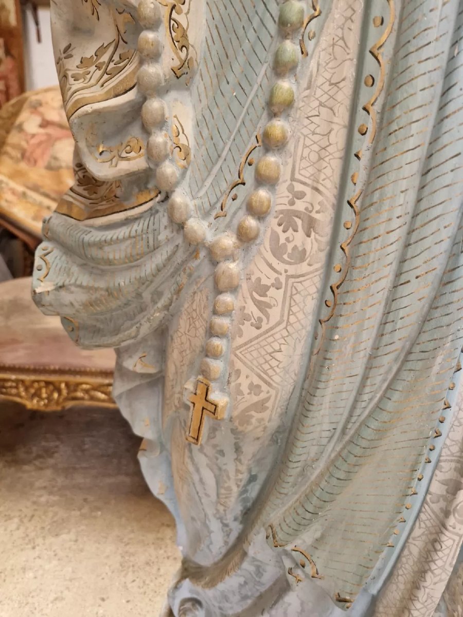Life-size Antique Religious Statue Of The Lady Of Purgatory-photo-6
