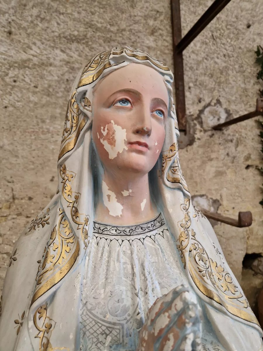 Life-size Antique Religious Statue Of The Lady Of Purgatory-photo-8
