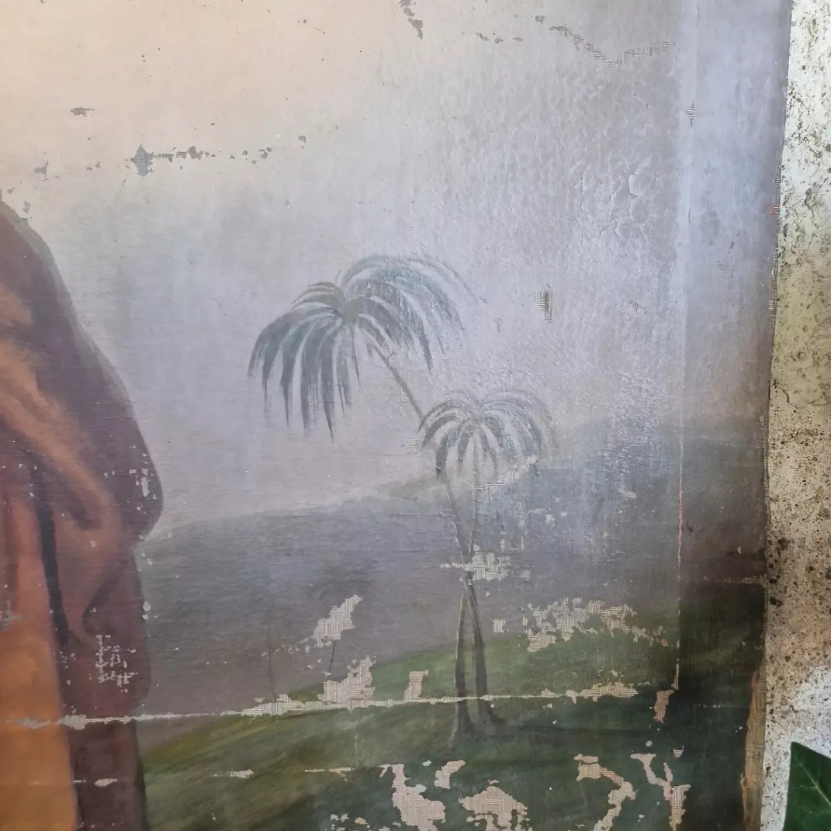 Immense tableau à l'huile du XVIIIe siècle représentant Saint Matthias l'Apôtre-photo-3