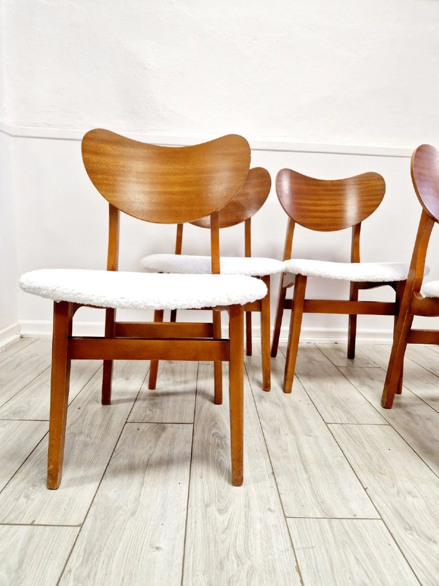 4 Mid-century Butterfly Back Dining Chairs-photo-4