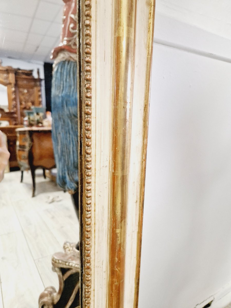 Miroir ancien français de style Louis XVI du XIXe siècle-photo-2