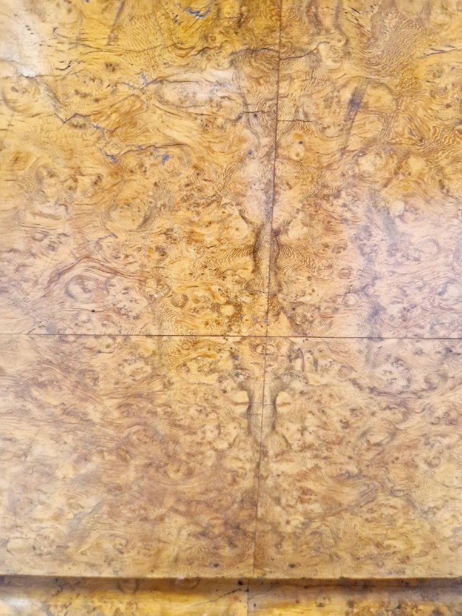 Paire de tables de chevet Art déco en ronce de noyer-photo-6