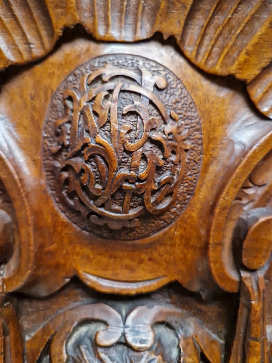 Ensemble de chambre à coucher antique de style Renaissance italienne 7 pièces RARE-photo-1