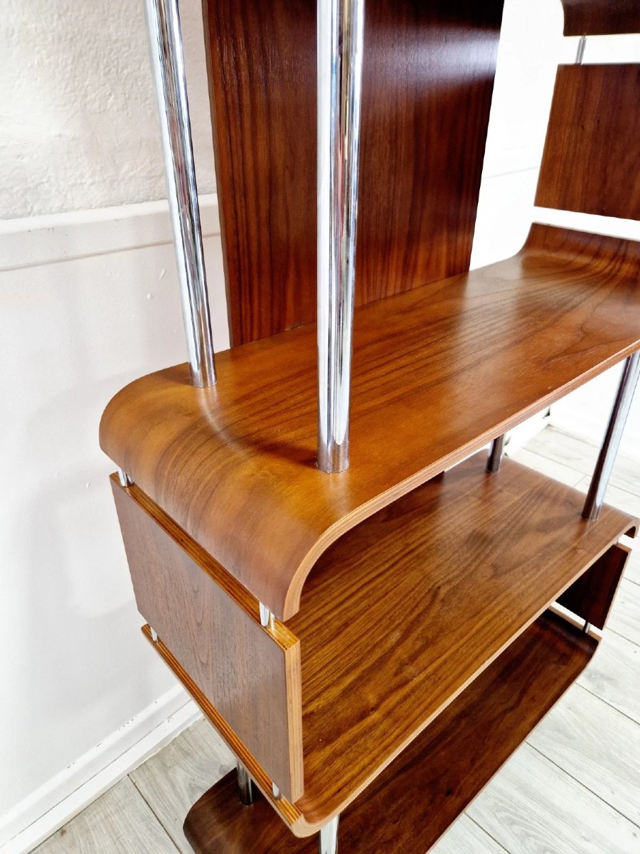 Étagère en noyer de style vintage-photo-1