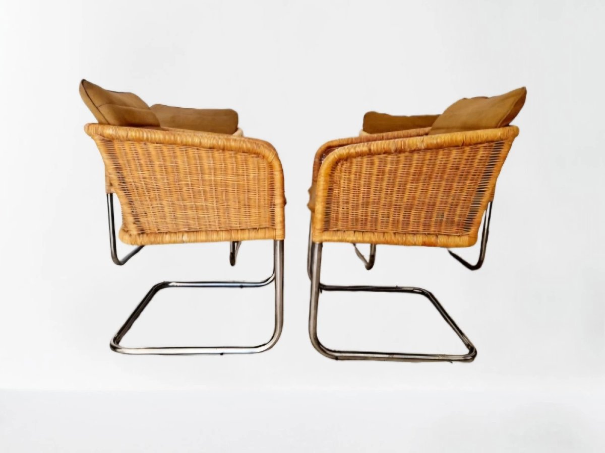 4 Shelby Williams Dining Chairs in the manner of Fabricius and Kastholm-photo-3