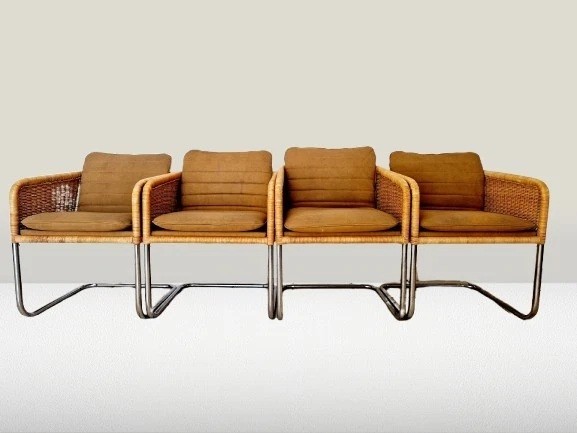 4 Shelby Williams Dining Chairs in the manner of Fabricius and Kastholm