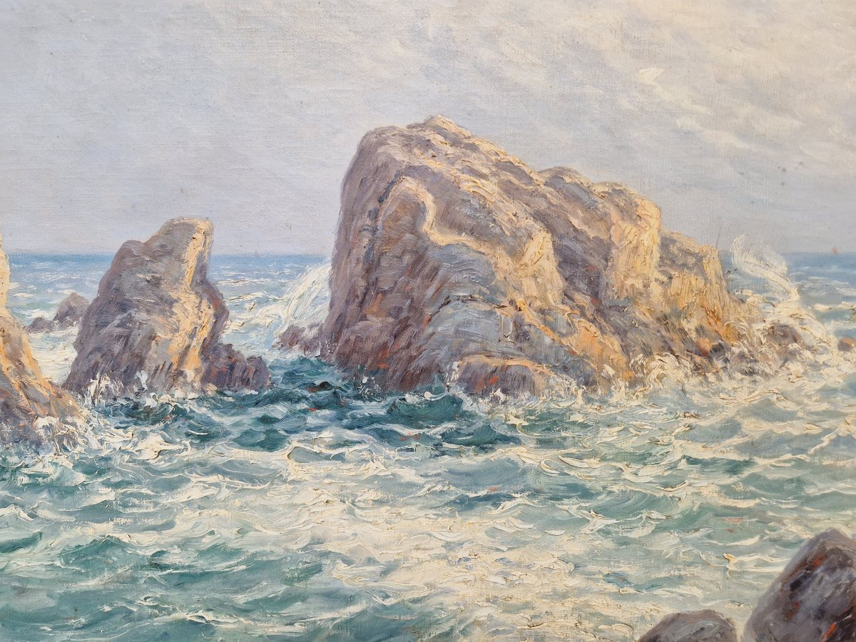 Antique French Oil Painting by Gauffriaud-photo-4