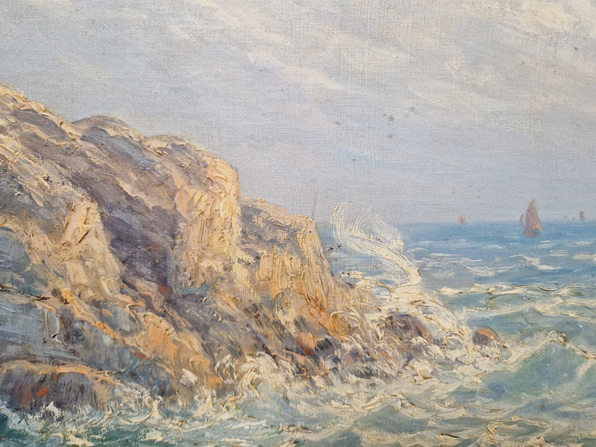Antique French Oil Painting by Gauffriaud-photo-2