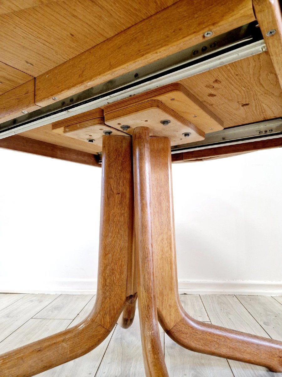 Vintage German Herringbone Dining Table-photo-5