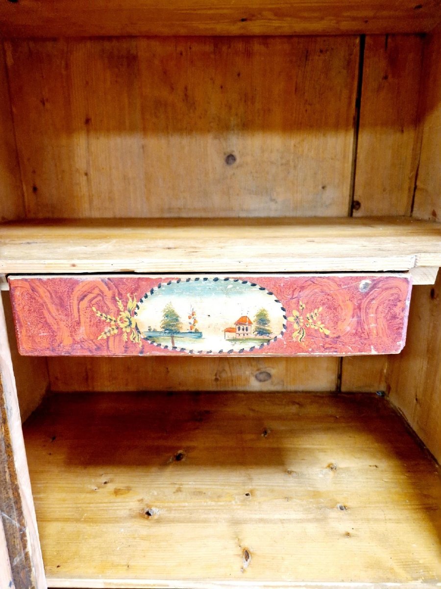 Armoire bavaroise peinte antique-photo-5