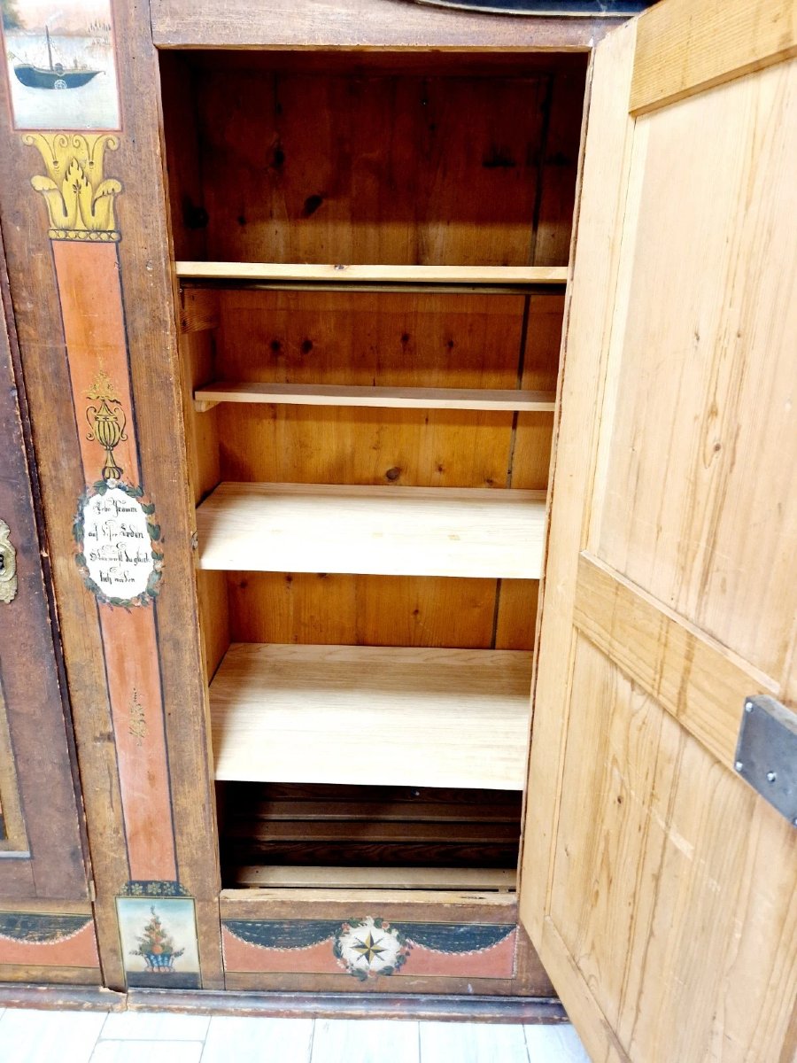 Armoire bavaroise peinte antique-photo-7