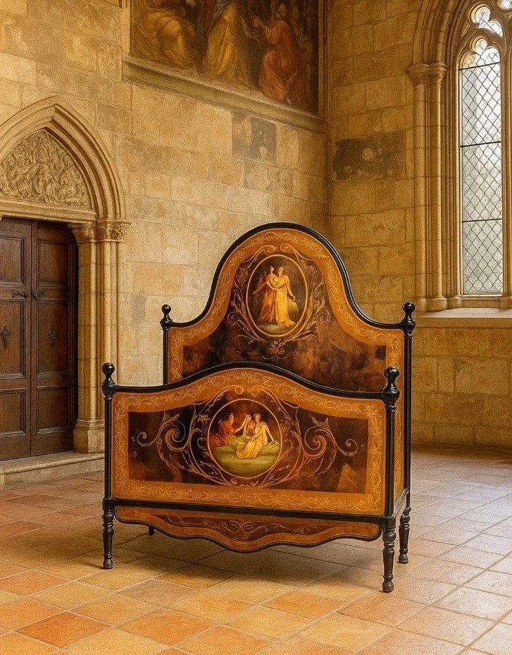 Lit double antique italien Napoléon III