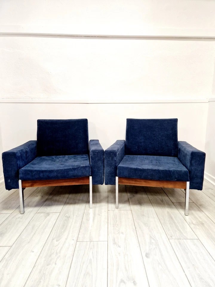 Pair Of Danish Mid-century Armchairs, Kiushu Saporiti Style