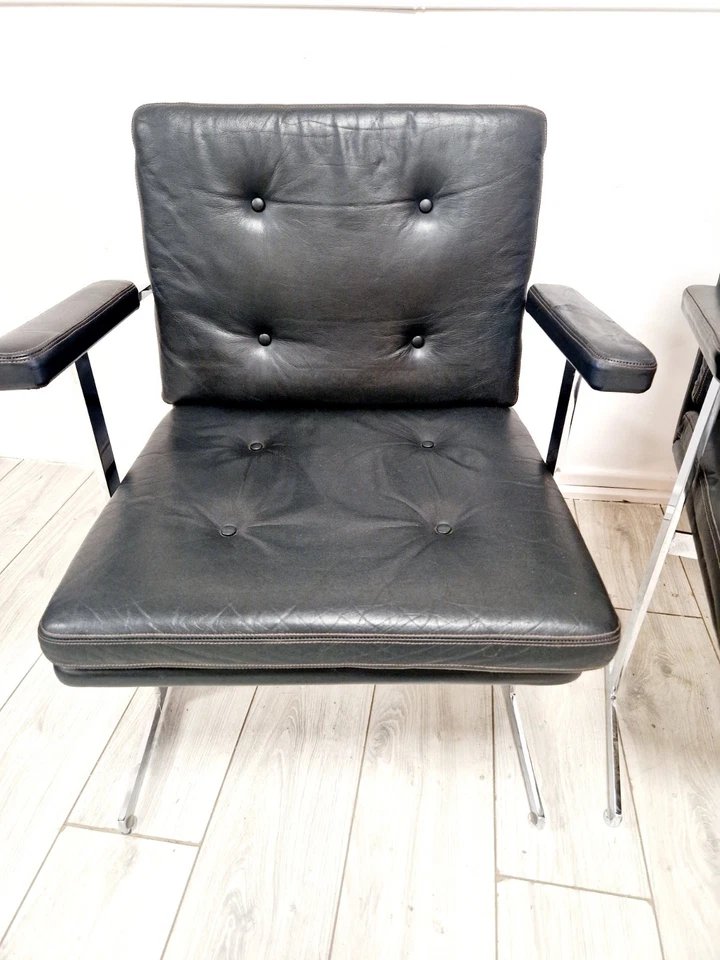 Paire de fauteuils Delphi de Robin Day Hille du milieu du siècle-photo-1