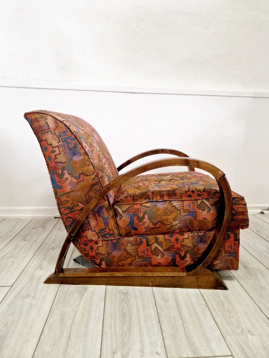 Pair Of Art Deco Armchairs-photo-3