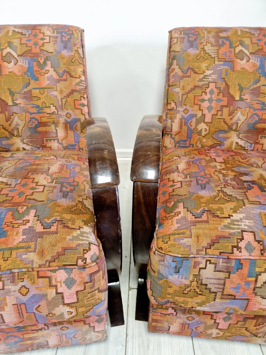 Pair Of Art Deco Armchairs-photo-4