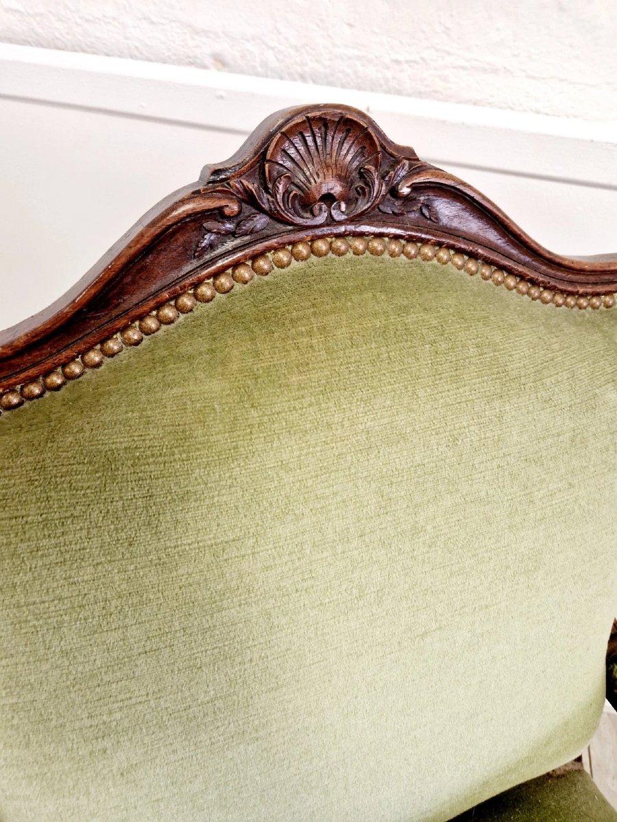 Chaise longue ancienne française de style Louis XV-photo-4