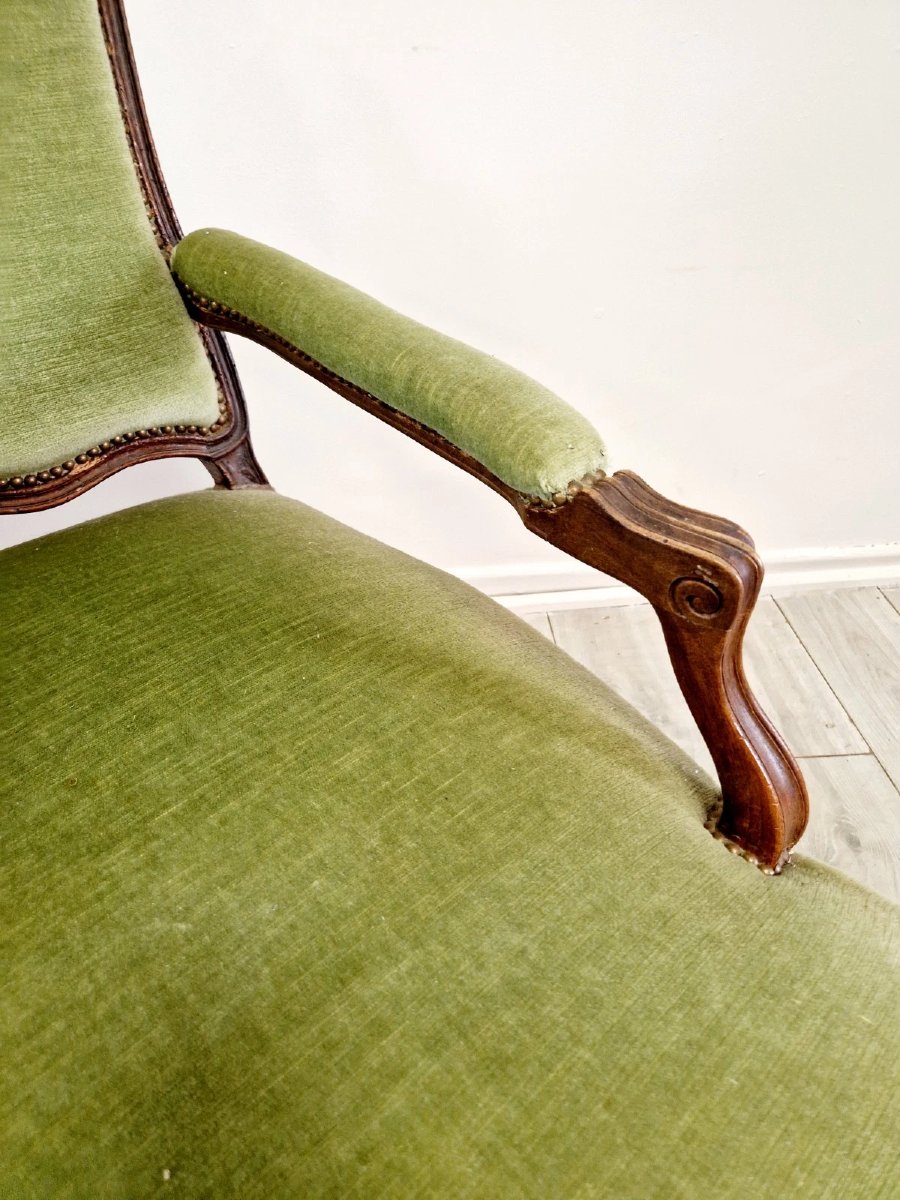 Chaise longue ancienne française de style Louis XV-photo-5