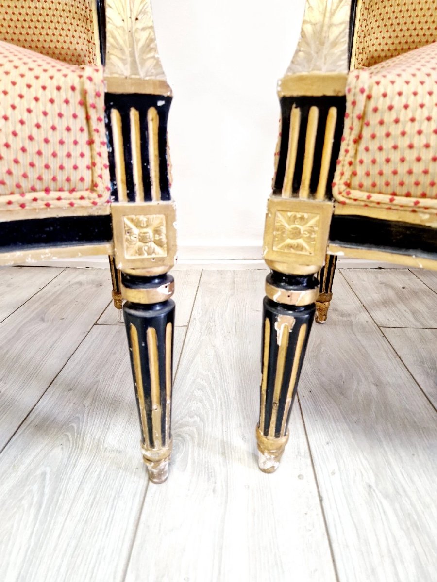 Pair Of Antique French Armchairs From The Napoleon III Period-photo-4
