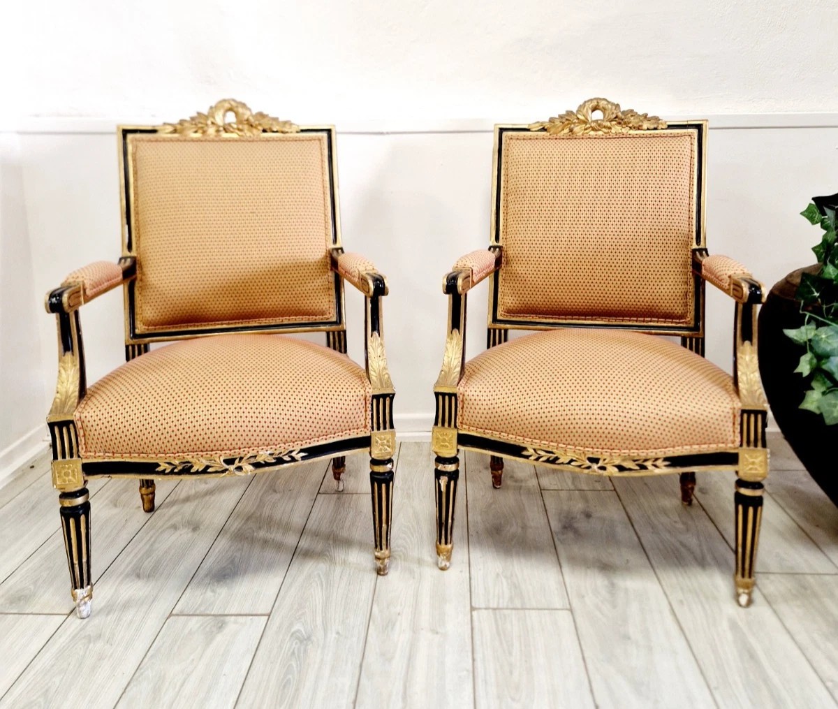 Pair Of Antique French Armchairs From The Napoleon III Period