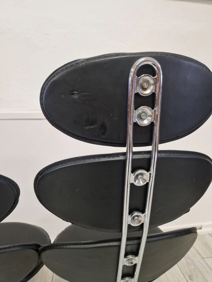 Paire de chaises vintage de style Corona, attribuées à Paul Volter-photo-3