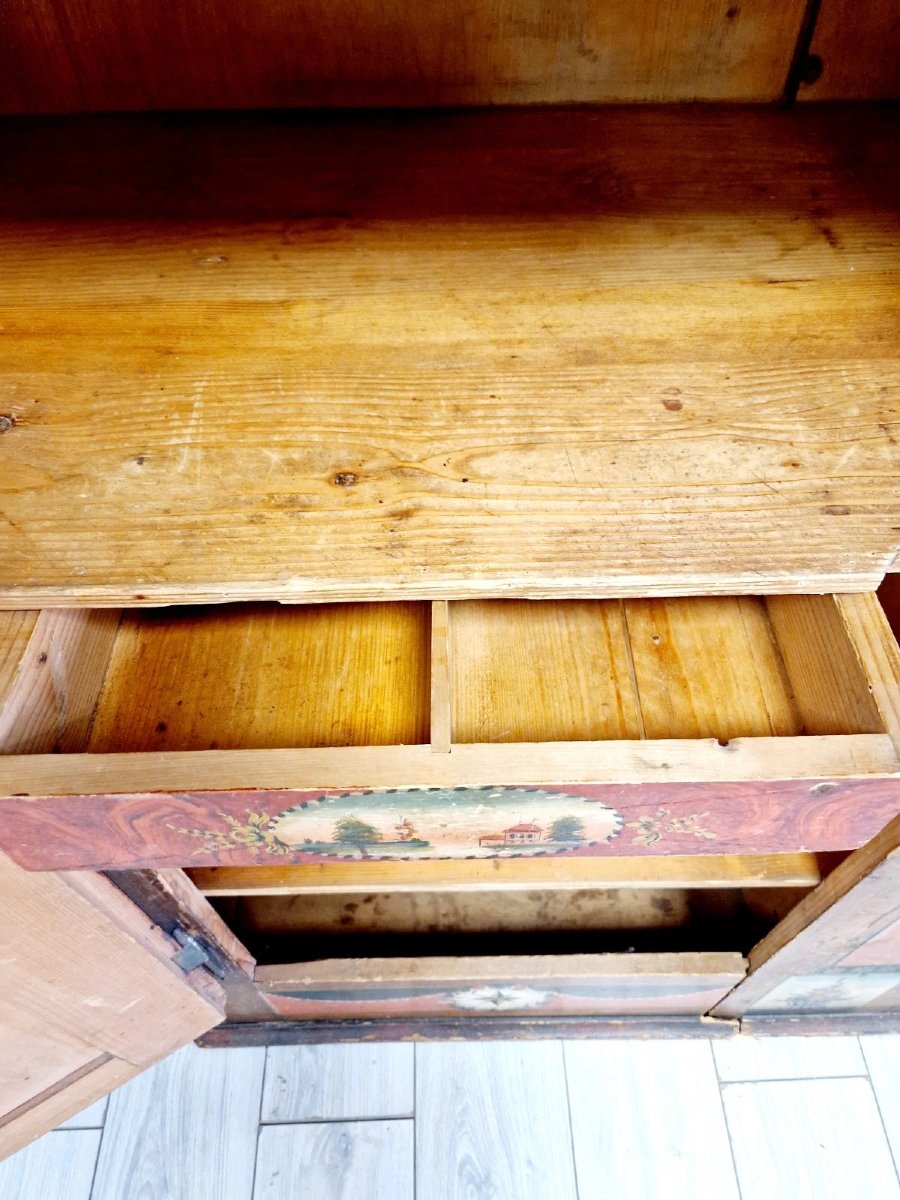 Armoire bavaroise peinte antique-photo-6