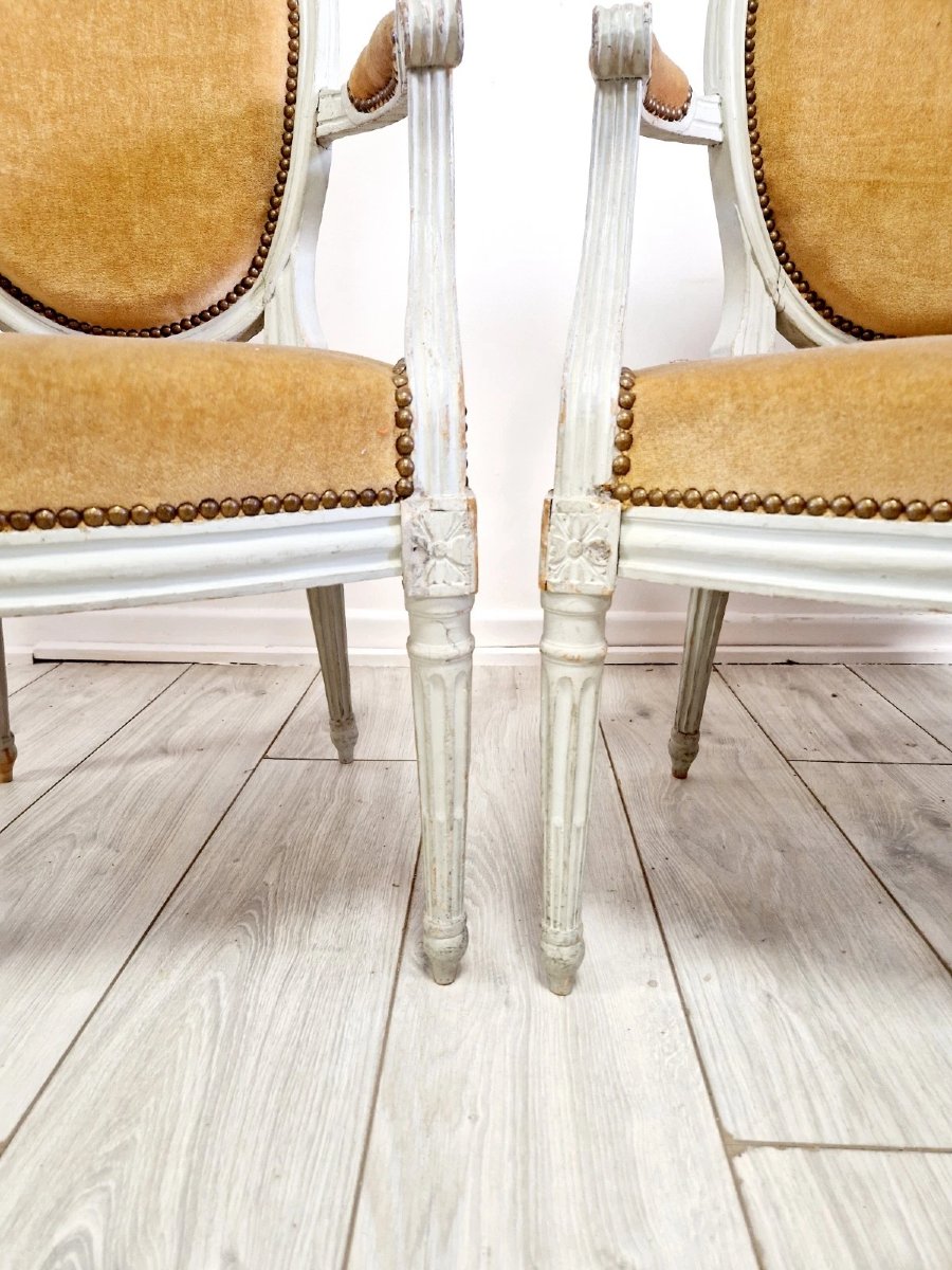 Pair Of Antique French Louis XVI Period Chairs-photo-4