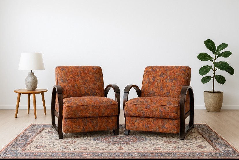 Pair Of Art Deco Armchairs