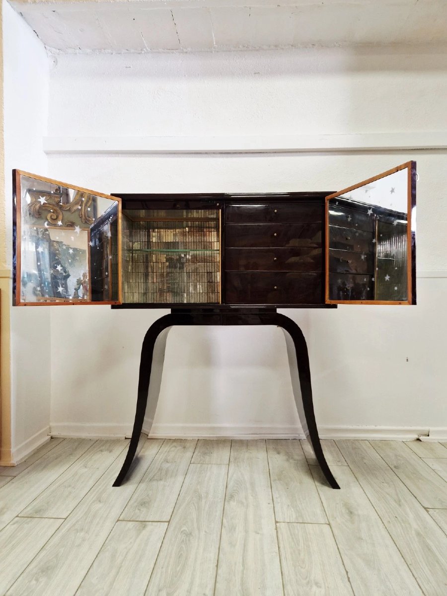 Italian Art Deco Cocktail Cabinet-photo-4