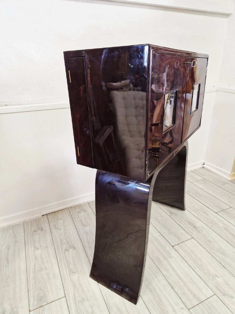 Italian Art Deco Cocktail Cabinet-photo-3